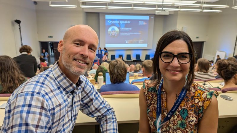 Project coordinator Marta Moyano and Even Moland, Principal Scientist at IMR and oordinator for Horizon Europe project MARHAB